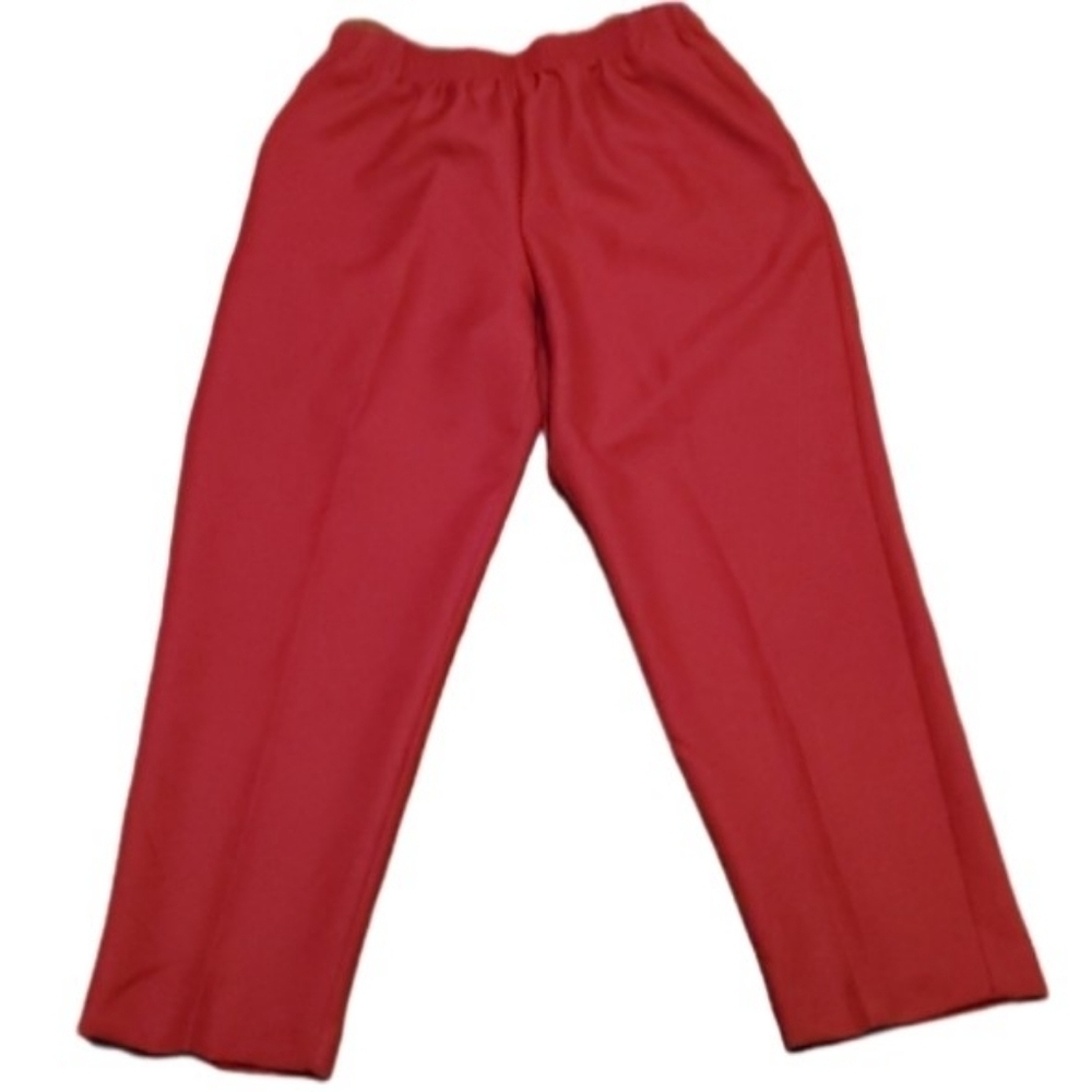 Vintage Donn Kenny Pants Size 16 Petite polyester stretch maroon